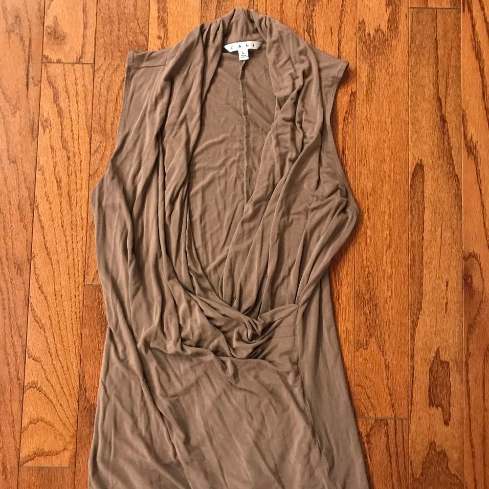 CAbi sleeveless cross over shirt